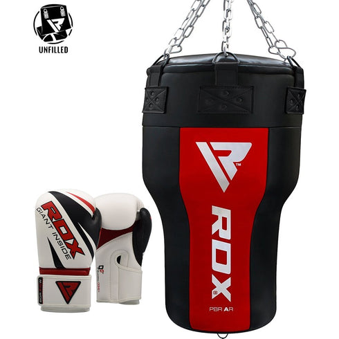 RDX UNFILLED ANGLE PUNCH BAG WITH GLOVES-1
